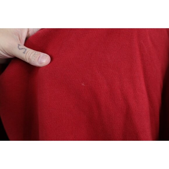 Vtg Nike Mens L Distressed Spell Out Travis Scott Mini Swoosh Sweatshirt Red - Picture 7 of 16